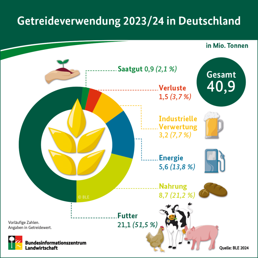 Infografik Getreideverwendung