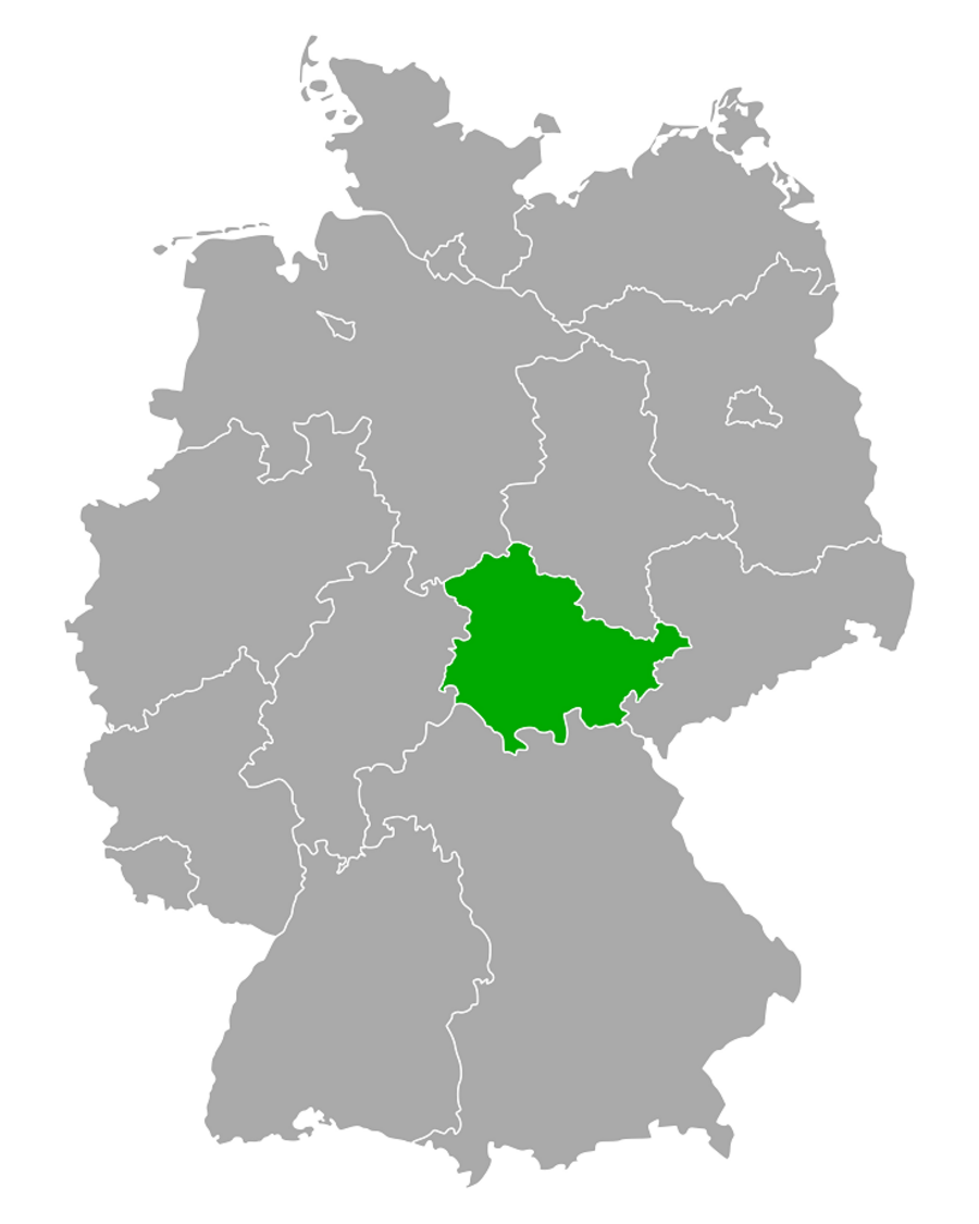 Umrisskarte Thüringen