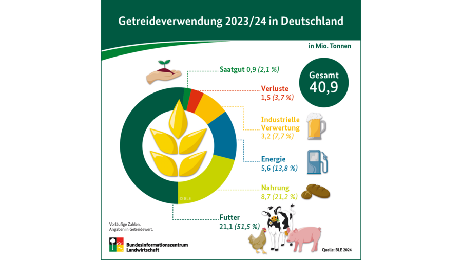 Infografik Getreideverwendung