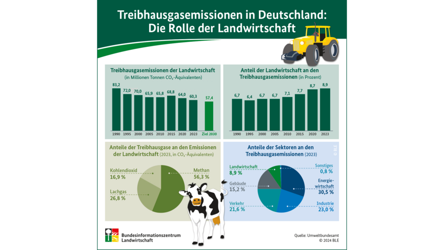 Infografik Treibhausgasesmissionen der Landwirtschaft